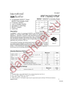 IRF7526D1PBF datasheet  